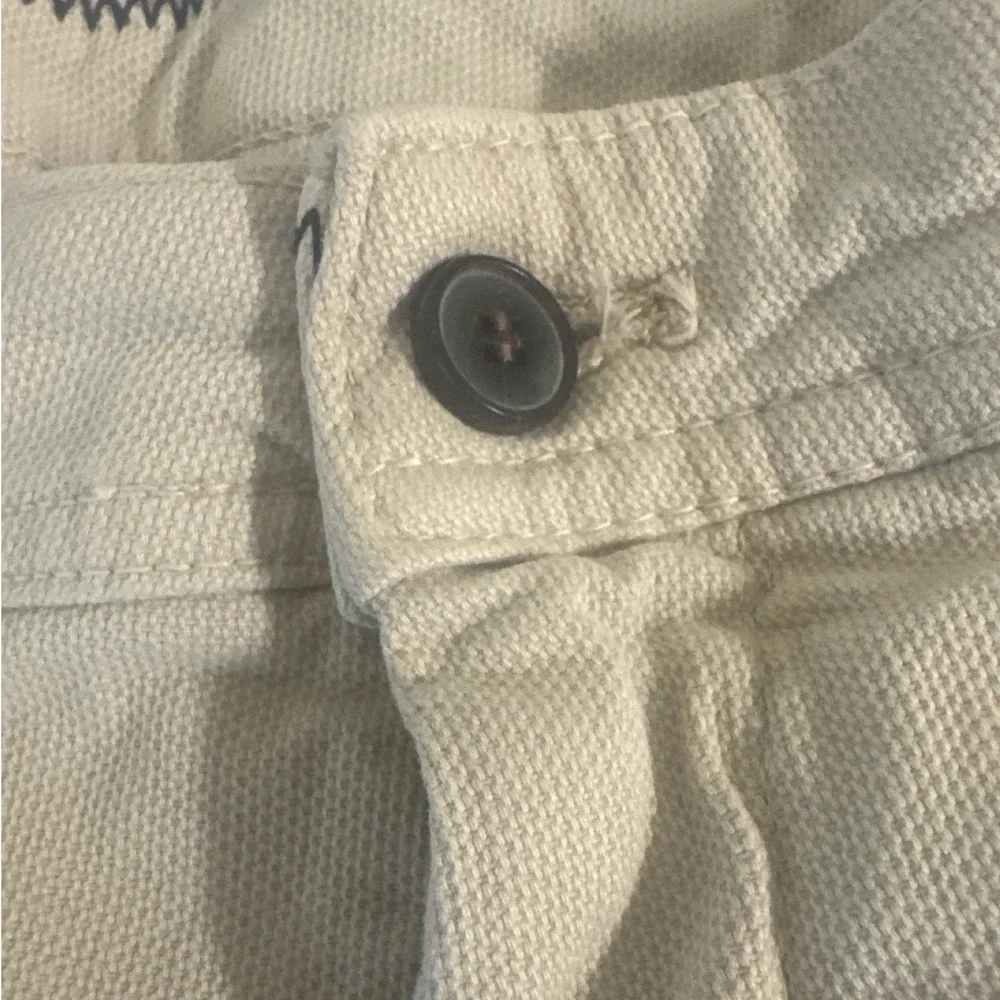 Zara Man Tan Beige‎ Textured Chino Shorts Mens Size 36 USA Cotton Flat Front